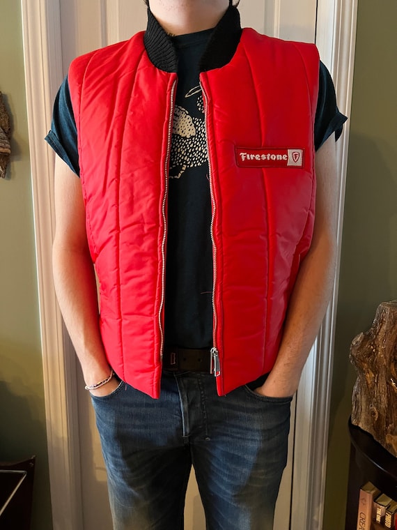 Vintage Original Firestone Racing Vest Reversible R… Gem