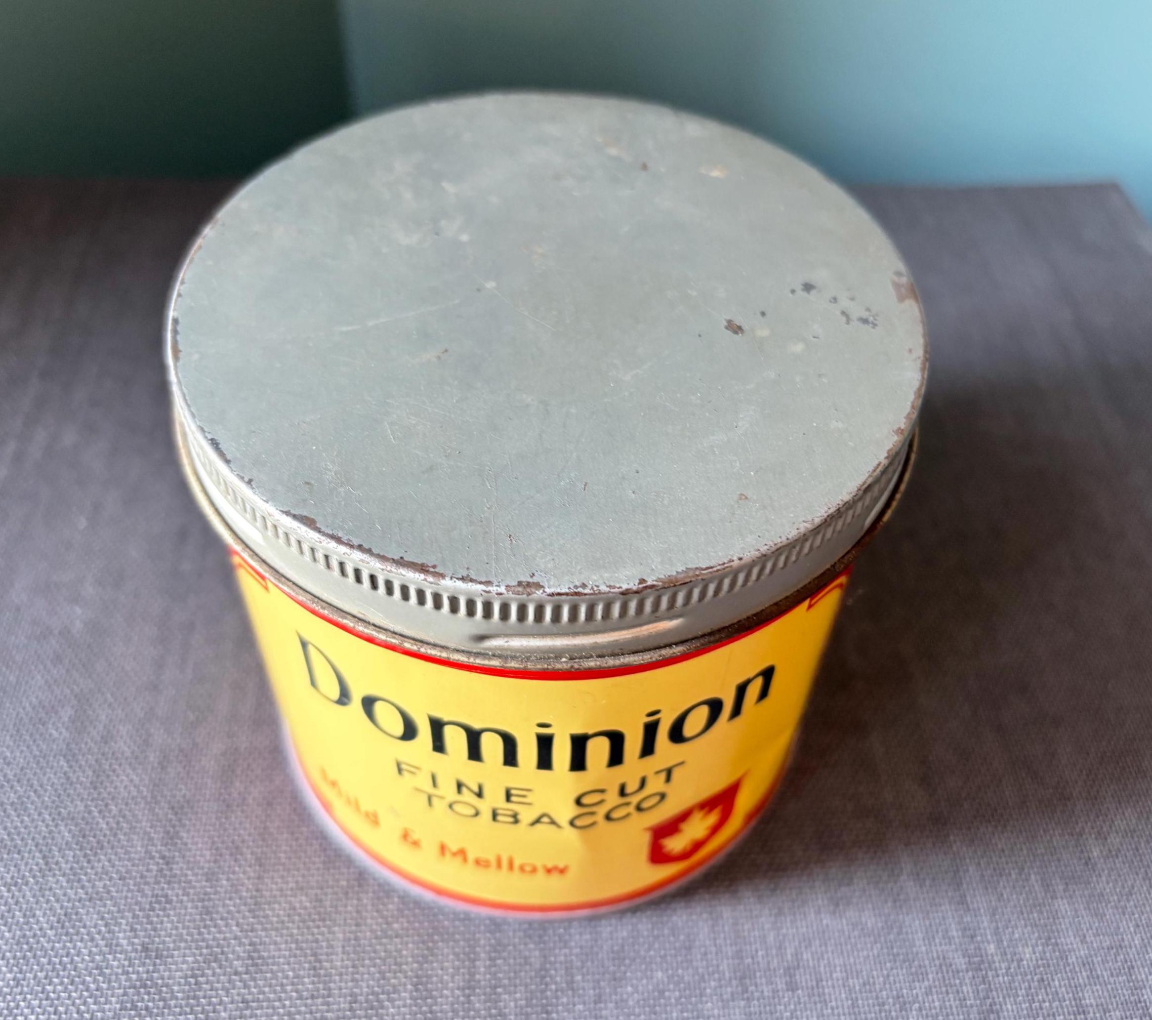old dominion tobacco Vintage Dominion Tobacco Tin - Retro Collectible Made in Canada