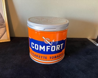 Vintage Tobacco Tin - Comfort Cigarette Tobacco Tin - Retro Tobacco Collectibles