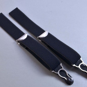 Suspenders - garters 20mm with suspenders garter clip for attaching in white, black and skin.