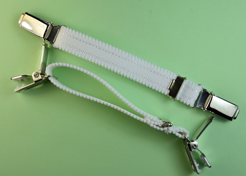 Straps Strapsbänder mit beidseitig HosenträgerClip, Länge 25cm, Breite