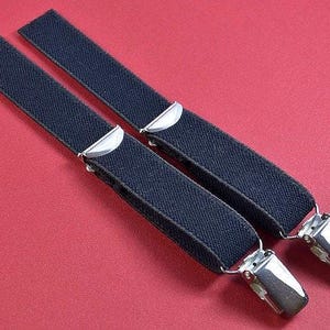 Suspenders - garters 20mm with suspender clip for attaching in black, white and skin.