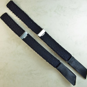 Suspenders - garters 13mm with suspenders garter clip and satin ribbon to sew in black, whit and skin.
