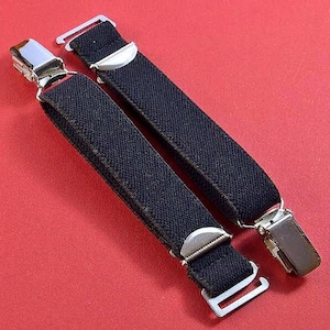 Suspenders - garters 20mm with suspender clip for hooking in black, white and skin.