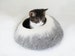 Cat Bed Cave Cocoon House grey white with Free Cat Ball 