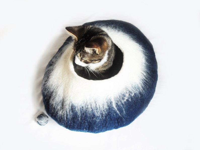 Midnight Moon Cat Bed Cat Cave Cat House Cat Nap Cocoon Ideal Etsy