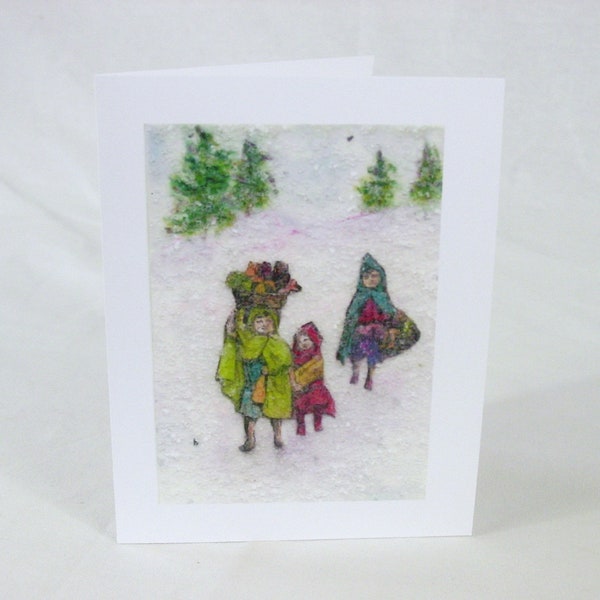 The Snow Storm ~ Original Art Notecards  ~ By Miiesa Jo Dixon ~ 10 Cards and Envelopes in a Plastic Box ~ Copyright 2005