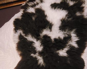 Jacob sheepskin rug black/white