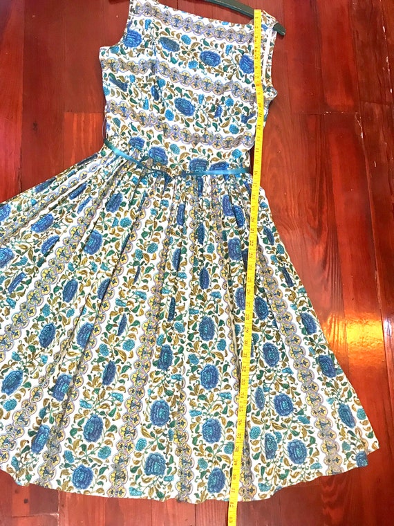 Pretty patterned pale blue Tea Dress! - image 3