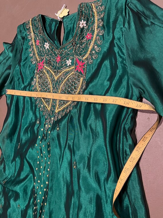 Emerald Elegance Green Kurta with White Pajama Ensemble - Rent main image 1