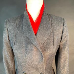 Jupe Grise Droite Harve Benard Taille 4 - Occasion Très Bon état - Lin Mélangé - Pour Le Bureau