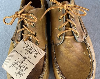 Vintage 70s Dexter Boat Shoes Women 10 Horween Leather Chrome-Pac w/ Original Tag USA