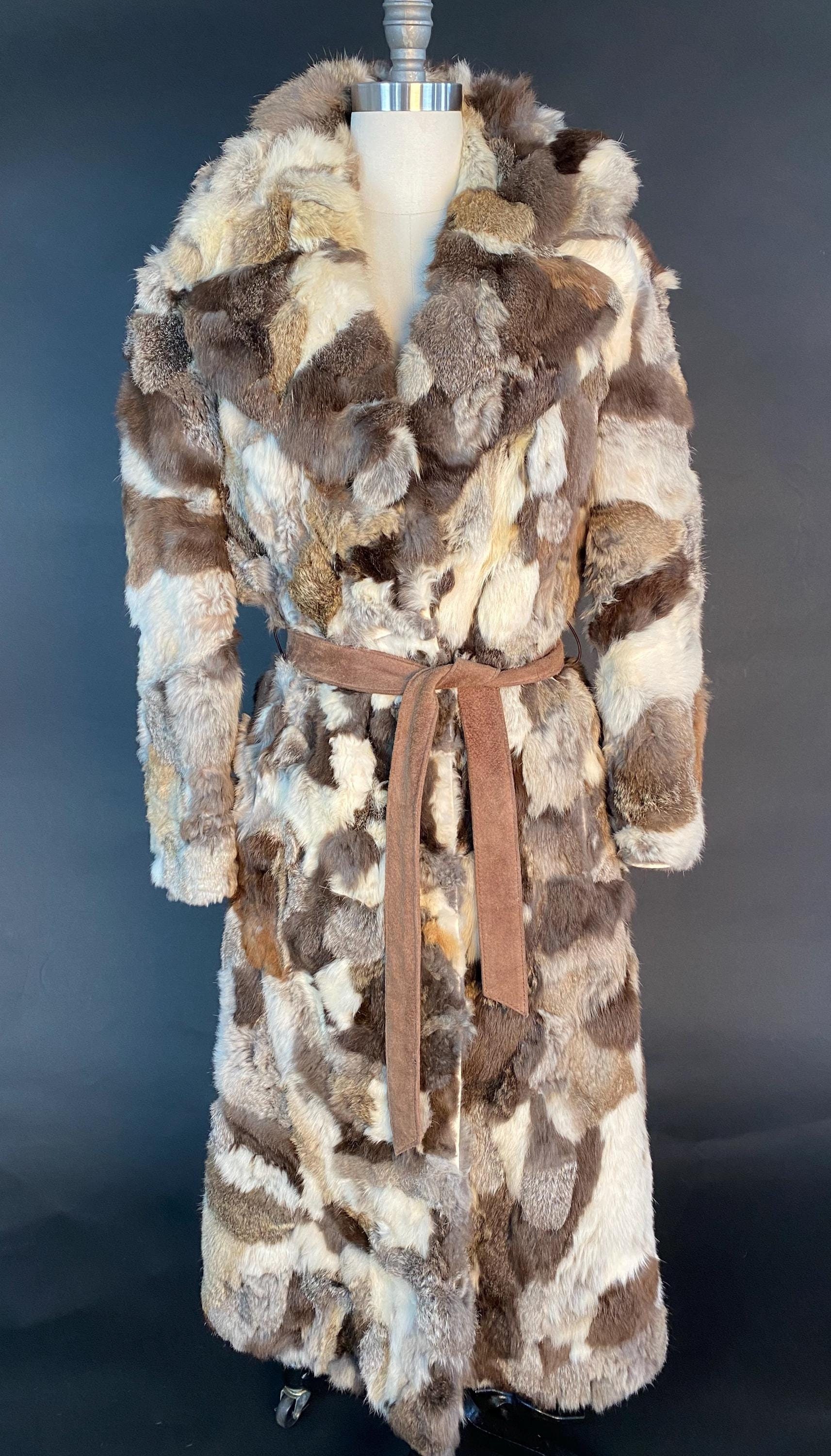 SUMMER SALE! Vintage 70s Multi-colored Patchwork Brown Tan