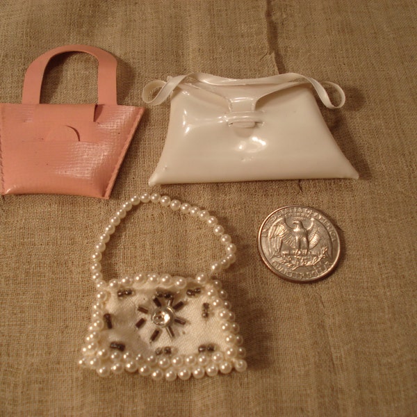 SALE- 3 Vintage Barbie style Handbags 1960s  Accessories