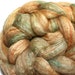 Mineral Spring – Hand Dyed British Blue Faced Leicester and Soy Fibre Top Roving for Spinning and Felting – Brown, orange, turquoise (100g)