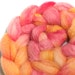 Fruit Salad– Hand Dyed Pure British Blue Faced Leicester Wool Top Roving for Spinning and Felting – Pink, Yellow, Orange (100g)