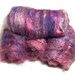 Sunset Clouds – Purple Pink Blue hand dyed fibre batts for spinning or felting – British wool, soy and wool nepps fibre art (25g)