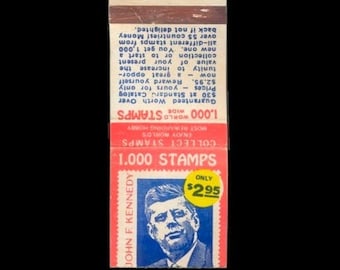 3 John F. Kennedy Matchbook Covers - 1960's JFK / Collage, Mixed Media, Crafts, Visual and Junk Journal, Shadow Box, Scrapbooking, ATC, ACEO