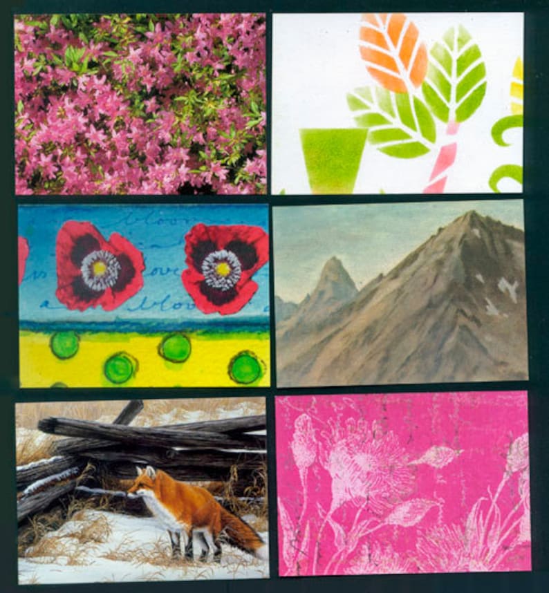 Nature Artist Trading Card Backgrounds Precut and Ready To Go!