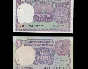 Vintage Rupee Banknotes from India / Gorgeous Colours, Intricate Details / Altered Books, Decoupage, Scrapbooking, Junk and Art Journals