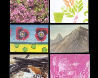 Nature Theme Artist Trading Card Backgrounds / Precut and Ready to