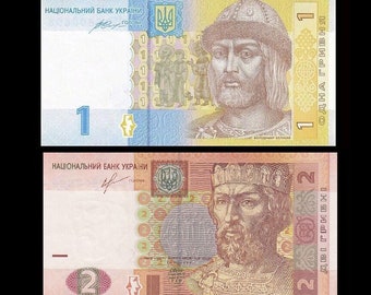 Banknotes from Ukraine / Gorgeous Colours! Foreign Currency /  Altered Books, ATCs, Collage, Mixed Media, Travel Theme Art, Junk Journal