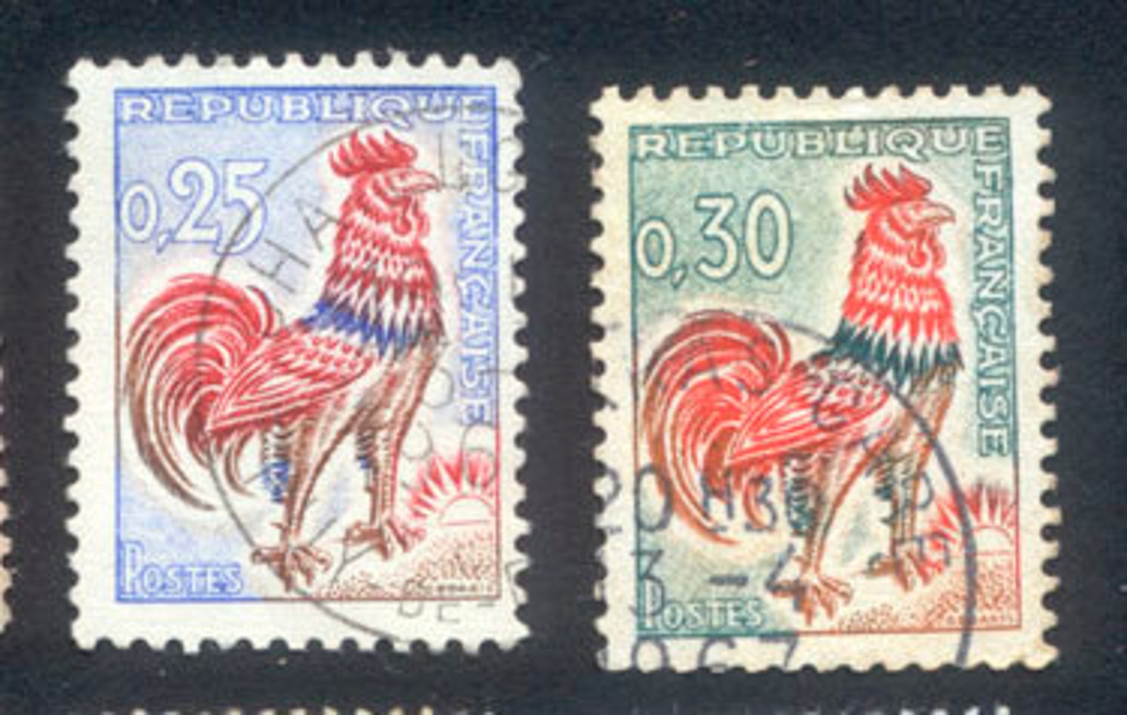 Vintage French Postage Stamps / 1960's Paper Ephemera / Etsy