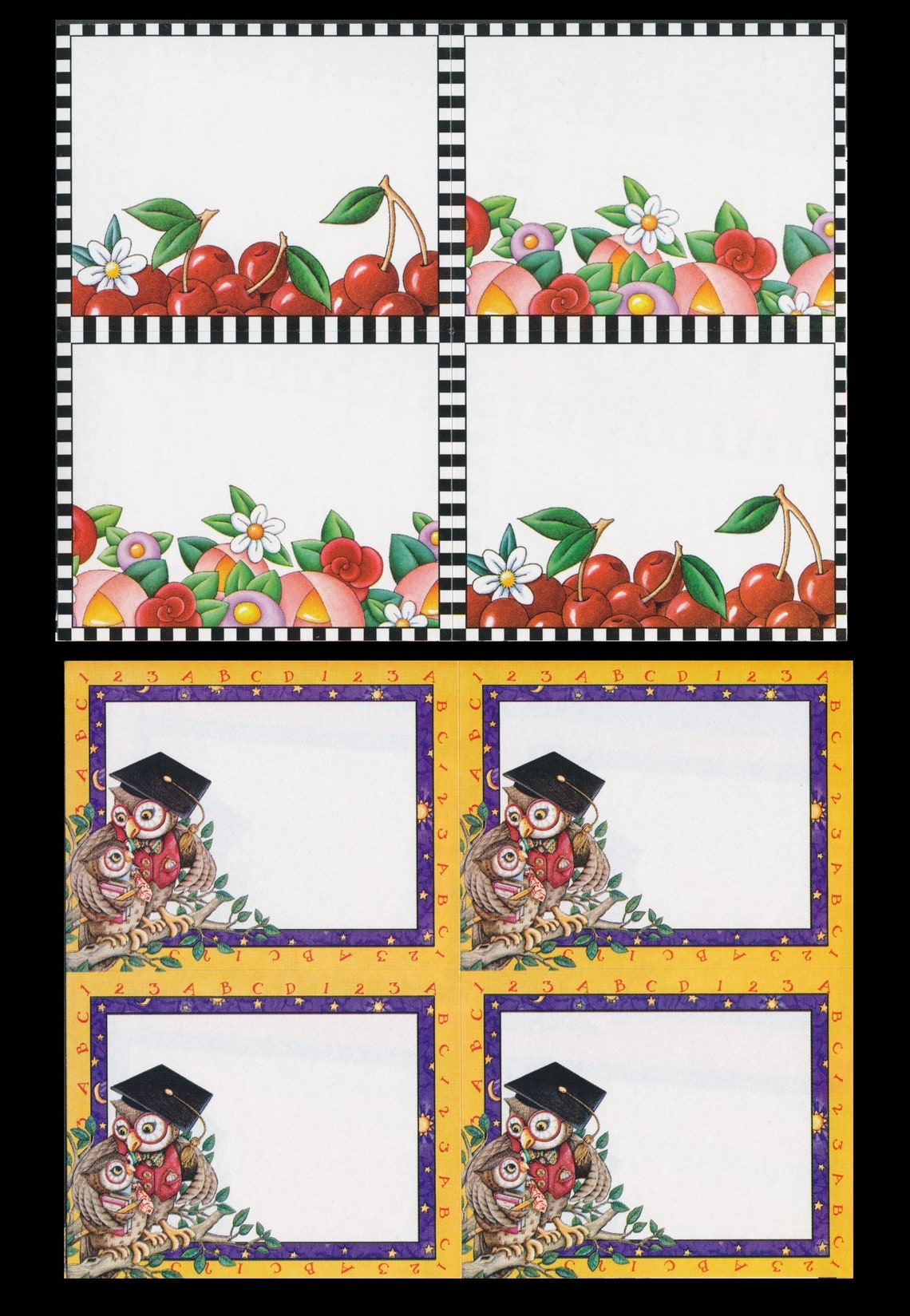 Mary Engelbreit Peel and Stick Labels / Wise Old Owl Etsy