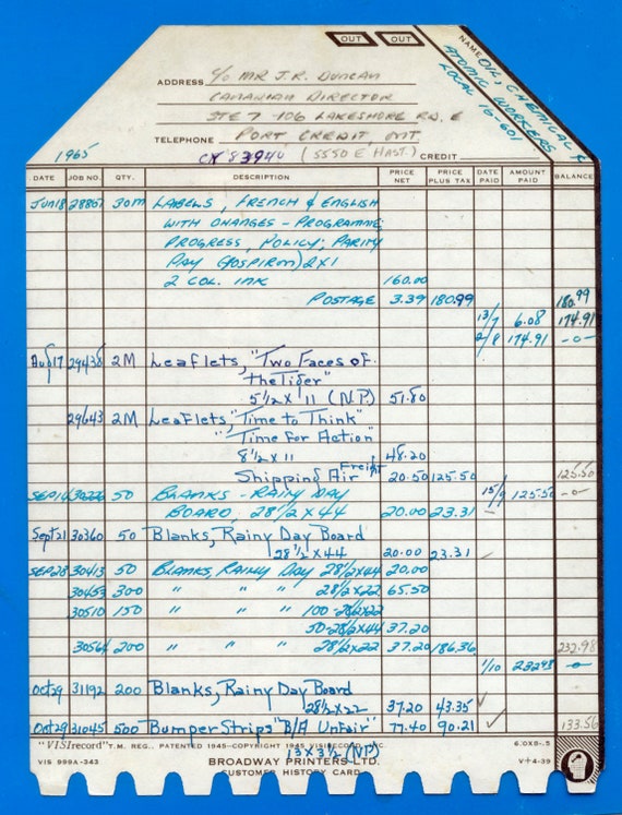 vintage ledger pages 1950s and 1960s perfect for etsy ledger pages