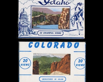 Tiny Vintage Postcard Sets / 20 Scenic Pictures of Idaho and Colorado / Perfect for Junk Journal Embellishments, Scrapbook Memories