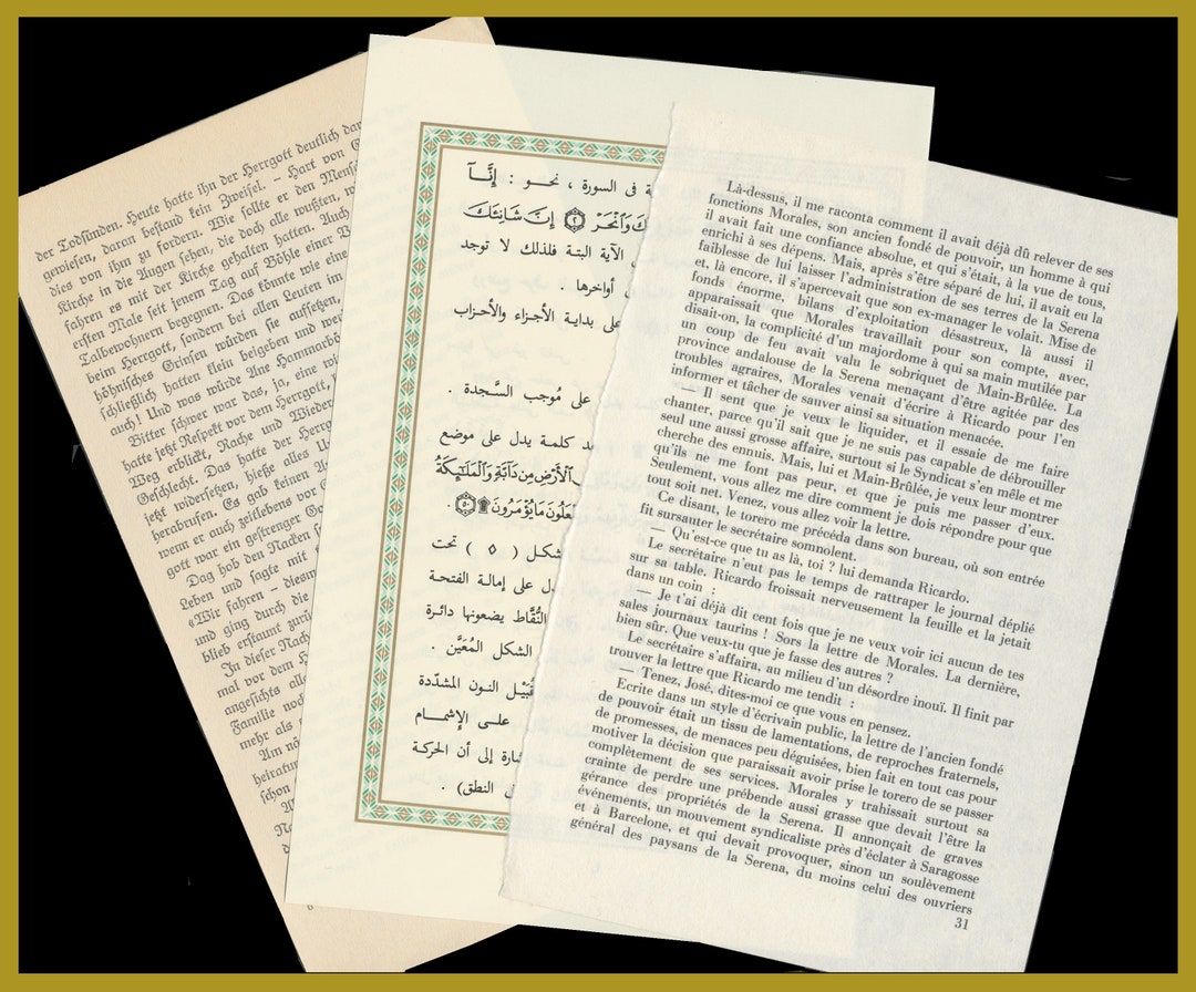 Worldwide Foreign Language Book Pages / French, Dutch, Greek, Italian ...