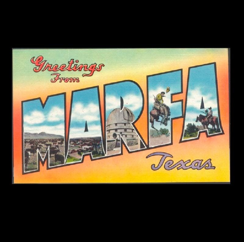 1940's Linen Postcards / Big Letter Greetings From Texas