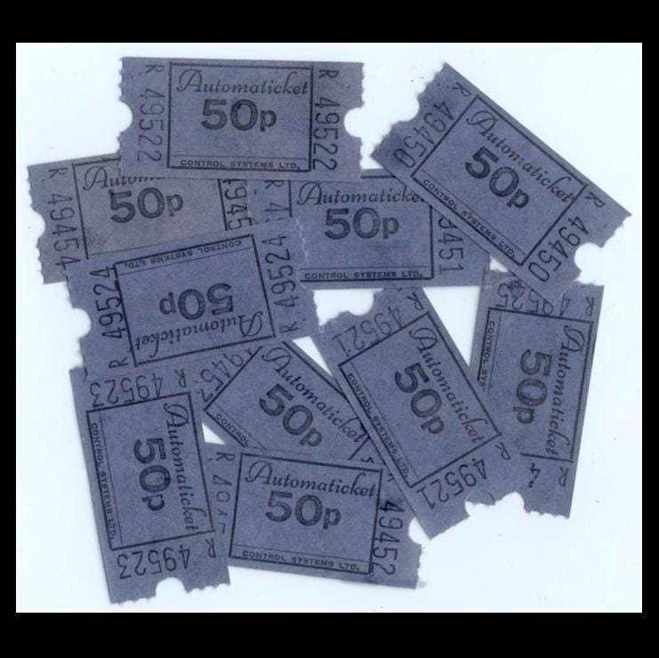 Vintage ticket roll - Etsy 日本