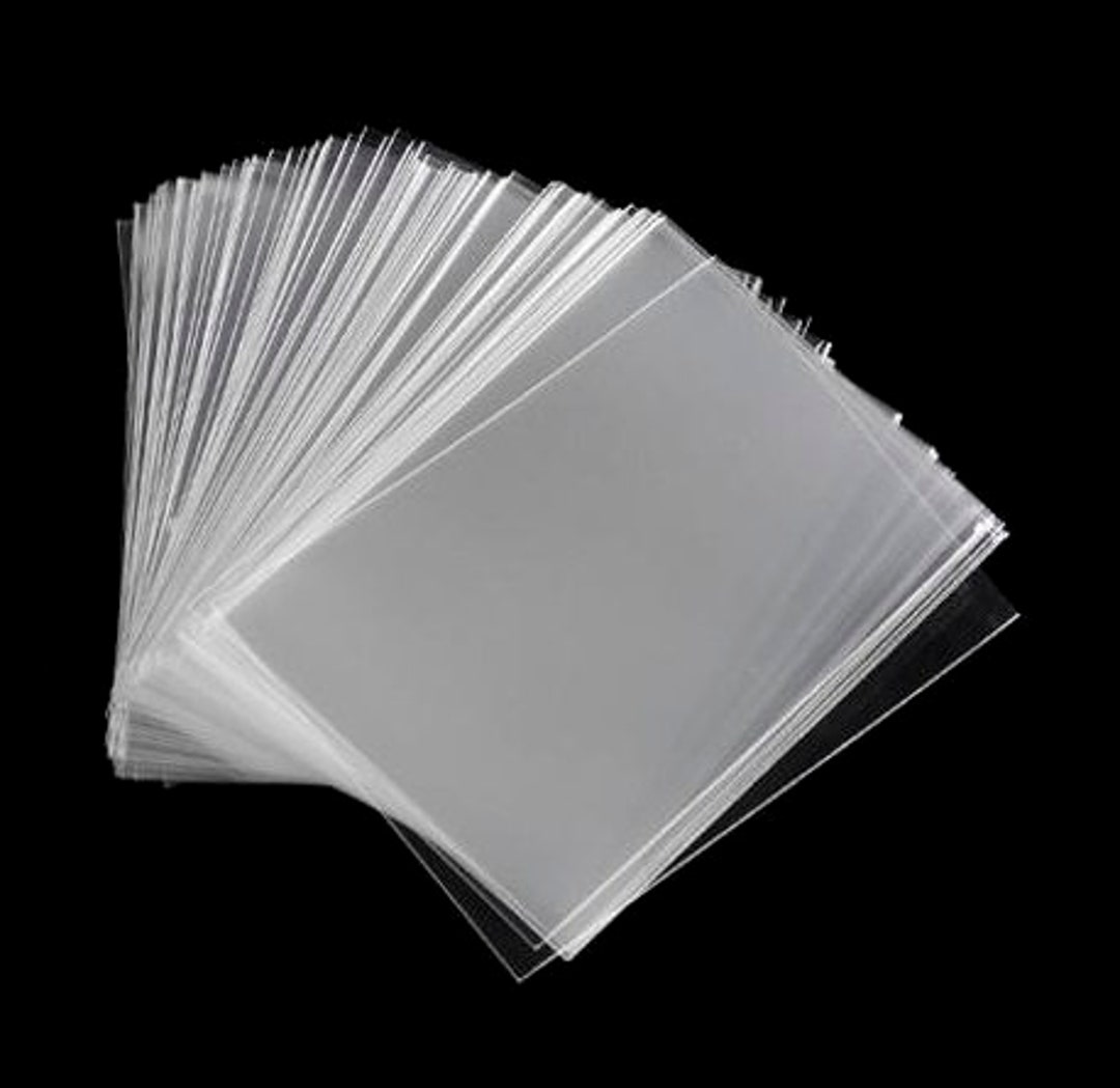 100 Thin, Soft Plastic Trading Card Sleeves / Acid Free, Archival