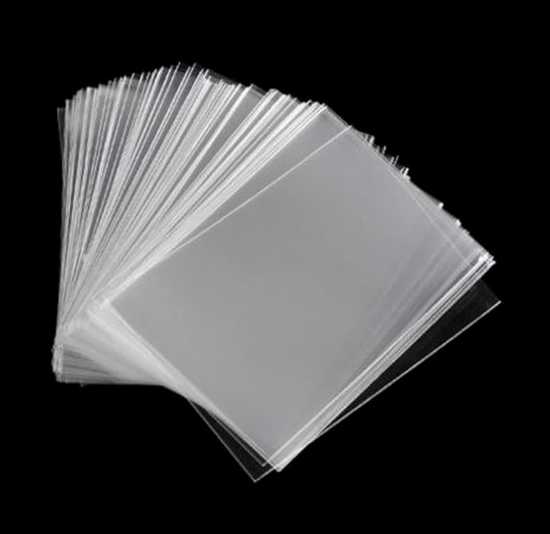 100 Soft Plastic Trading Card Sleeves / Acid Free, Archival Protection for ATC, ACEO, Baseball, Hockey, Pokemon, Magic The Gathering, MTG image 1