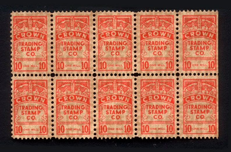 30 Vintage Trading Stamps / Retro Grocery Ephemera / Green Etsy