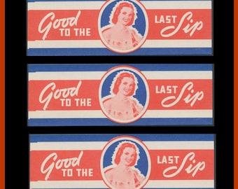 Good To The Last Sip / Vintage flessenhals uit de jaren 1930 / Retro collage, mixed media, plakboek, junkjournaal, schaduwdoos, aangepast boek, ATC