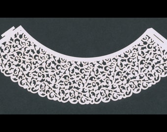 White Paper Lace Strips / Intricate Design / Vintage Collage Material, Wedding Decoration, Junk Journal Addition, Altered Book Embellishment