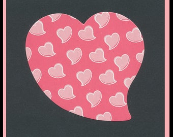 Heart Shaped Playing Cards / Valentine's Day Craft Supply / Altered Book Supply, Collage Material, Cardmaking, Scrapbook Embellishment