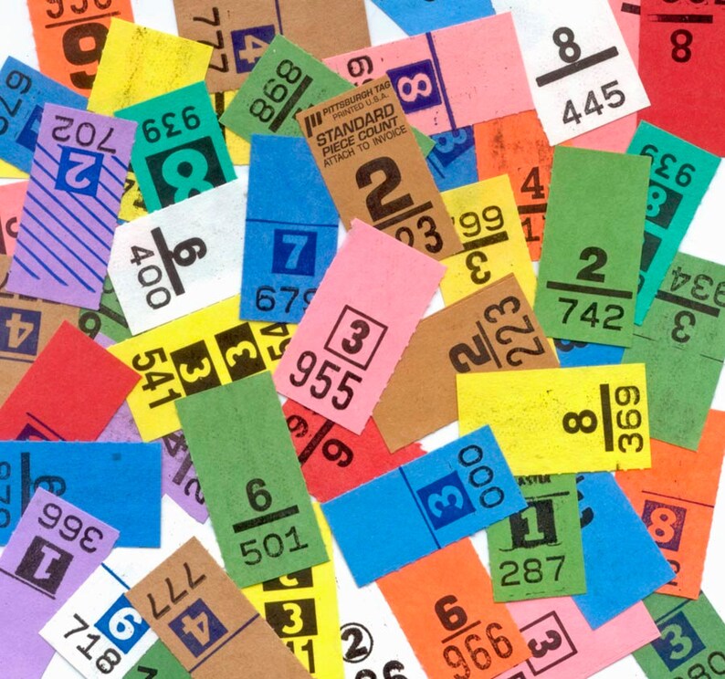 100 Vintage Dry Cleaning Tickets Collage Arts and Crafts Etsy