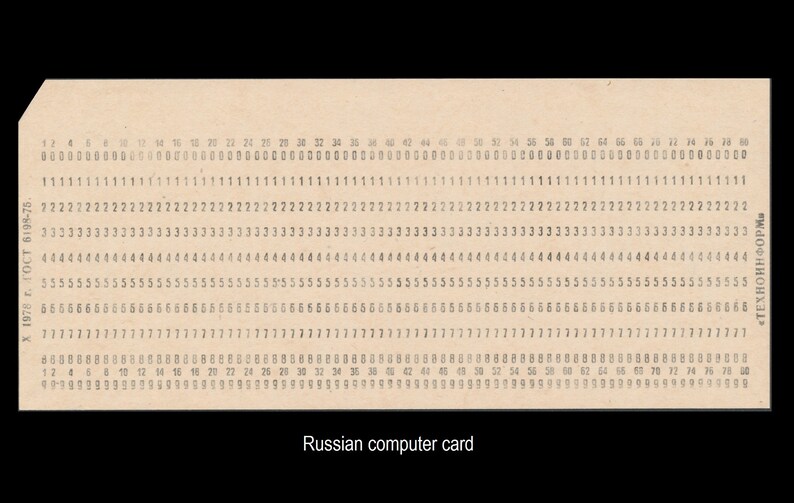 Vintage Computer Punch Cards / 1970's Mainframe Data Processing / Artist Trading Card, Junk Journal, Pen Pal Swap, Altered Book, ATC, ACEO image 5
