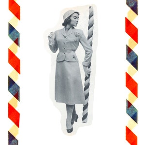 Vintage Sewing Pattern in any size including plus size 1949 PDF Instant Download Pattern no 13