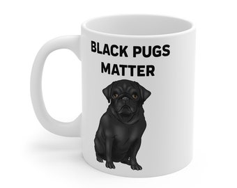 Black pug gifts | Etsy