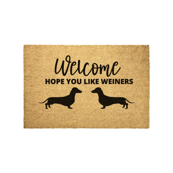 Dachshund hot sale shaped doormat