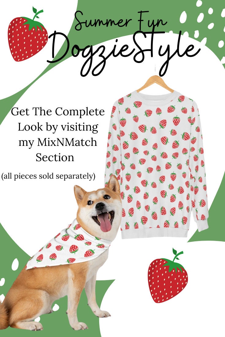 Matching Dog and Owner Clothes One Size Strawberry Fields Pet Etsy