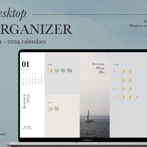 Monthly Desktop Calendar Mac 2023 - Etsy