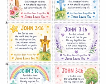 Jesus-Karten für Kinder | Johannes 3,16 – Bibelvers-Kampagne (Digitaler Download)