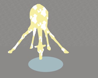 Poster Drinking Giraffe