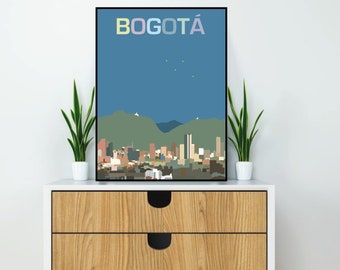 Bogotá Art Print | Colombia Wall Art | Travel Poster | Cityscape Print