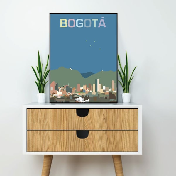 Bogotá Art Print | Colombia Wall Art | Travel Poster | Cityscape Print